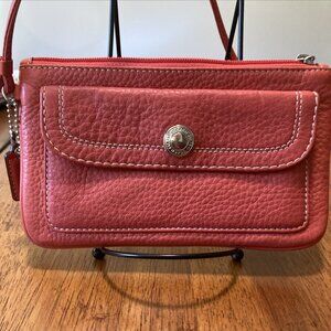 Coach Vintage Coral Leather Wristlet